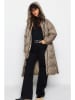 trendyol Wintermantel in Taupe