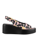 Högl Skórzane sandały "Loulou" w kolorze jasnoróżowo-czarnym na obcaskie