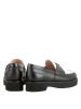 Högl Skórzane slippersy "Jason" w kolorze czarno-białym