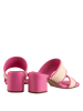 Högl Leren slippers "Marbella" beige/roze