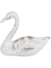 Clayre & Eef Dekoobjekt "Schwan" in Weiß - (B)33 x (H)28 x (T)16 cm