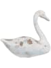 Clayre & Eef Dekoobjekt "Schwan" in Weiß - (B)33 x (H)28 x (T)16 cm