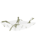 Clayre & Eef Koszyk w kolorze oliwkowo-białym na pieczywo - szer. 35 x 35 cm