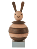 OYOY mini Piramidka "Wooden Stacking Rabbit" - 12 m+