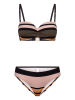 Féraud Bikini w kolorze jasnobrązowo-jasnoróżowo-czarnym