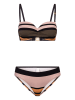 Féraud Bikini w kolorze jasnoróżowo-jasnobrązowo-czarnym