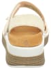 Think! Leren sandalen crème