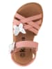 kmins Skórzane sandały w kolorze jasnoróżowym
