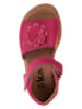 kmins Skórzane sandały w kolorze różowym