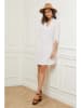 La Compagnie Du Lin Lniana sukienka "Callina" w kolorze białym