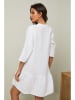 La Compagnie Du Lin Leinen-Kleid "Clorana" in Weiß