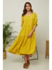 La Compagnie Du Lin Lniana sukienka "Elvira" w kolorze żółtym