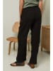 La Compagnie Du Lin Lniane spodnie "Nadira" w kolorze czarnym