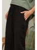 La Compagnie Du Lin Lniane spodnie "Nadira" w kolorze czarnym
