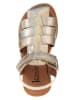 kmins Leren enkelsandalen goudkleurig