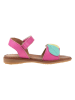 kmins Skórzane sandały w kolorze różowym