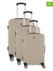 Geographical Norway 3-delige hardcase-trolleyset "Swap" champagnekleurig