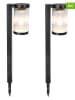 lumisky 2-delige set: ledbuitenlampen "Beamlit" zwart - (B)7,8 x (H)57,9 x (D)11 cm