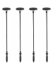 lumisky 4-delige set: ledbuitenlampen "Lucenty" zwart - Ø 9,6 x (H)76,2 cm