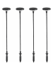 lumisky Lampy zewnętrzne LED (4 szt.) w kolorze czarnym - Ø 9,6 x wys. 76,2 cm