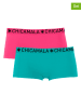 Muchachomalo Bokserki (2 pary) w kolorze turkusowym i różowym