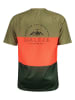 Maloja Koszulka kolarska "BarettiM" w kolorze zielono-pomarańczowym
