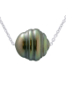 ATELIERS SAINT GERMAIN Silber-Halskette mit Tahitizuchtperle - (L)42 cm
