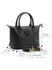 ATELIERS SAINT GERMAIN Leder-Henkeltasche in Schwarz - (B)24 x (H)15 x (T)11 cm