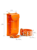 ATELIERS SAINT GERMAIN Leder-Handytasche in Orange - (B)15 x (H)8 x (T)2 cm