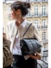 Victor & Hugo Paris Leder-Schultertasche "Mini Alaba" in Schwarz - (B)30 x (H)19 x (T)10 cm