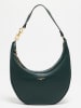 Victor & Hugo Paris Leder-Schultertasche "Tivo" in Dunkelgrün - (B)28 x (H)16 x (T)8,5 cm