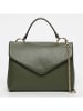 Victor & Hugo Paris Skórzana torebka "Yuna" w kolorze khaki - 31 x 22 x 10 cm