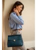 Victor & Hugo Paris Leder-Henkeltasche "Matti" in Dunkelblau - (B)22 x (H)25 x (T)14 cm