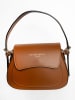 Victor & Hugo Paris Leder-Henkeltasche "Laura" in Hellbraun - (B)23 x (H)18 x (T)9 cm