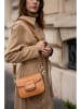 Victor & Hugo Paris Leder-Umhängetasche "Eliane" in Hellbraun - (B)25 x (H)16 x (T)6 cm