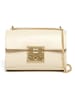 Victor & Hugo Paris Leder-Umhängetasche "Atom" in Creme - (B)23 x (H)15,5 x (T)6,5 cm