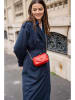Victor & Hugo Paris Leder-Umhängetasche "Zephyrd" in Rot - (B)16 x (H)10 x (T)9 cm