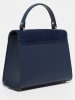 Victor & Hugo Paris Leder-Henkeltasche "Shak" in Dunkelblau - (B)23,5 x (H)20 x (T)10 cm