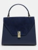 Victor & Hugo Paris Leder-Henkeltasche "Shak" in Dunkelblau - (B)23,5 x (H)20 x (T)10 cm