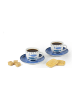 Trendy Kitchen by EXCÉLSA Filiżanki (6 szt.) "Ocean" w kolorze biało-niebieskim do kawy - 70 ml