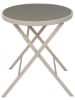 Garden Spirit Klapptisch "Elba" in Beige - (H)71 x Ø 60 cm