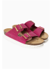 BACKSUN Leren slippers "Bali" fuchsia