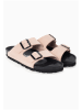 BACKSUN Leren slippers "Bali" beige