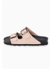 BACKSUN Leder-Pantoletten "Bali" in Beige