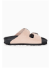 BACKSUN Leren slippers "Bali" beige