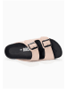 BACKSUN Leder-Pantoletten "Bali" in Beige
