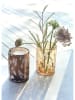 OYOY living design Windlicht "Jali" in Hellbraun - (H)19 x Ø 13 cm
