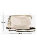 Mia Tomazzi Leren schoudertas goudkleurig - (B)28 x (H)20 x (D)8 cm