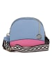 Mia Tomazzi Leder-Umhängetasche in Hellblau/ Rosa - (B)26 x (H)20 x (T)8 cm