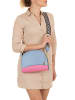 Mia Tomazzi Leder-Umhängetasche in Hellblau/ Rosa - (B)26 x (H)20 x (T)8 cm